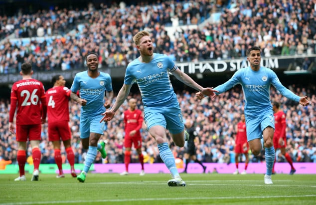 De Bruyne makes history with goal vs Liverpool