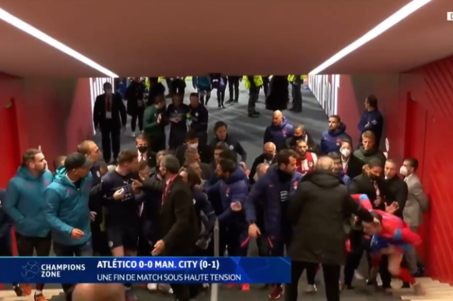 City and Atletico stars involved in tunnel brawl