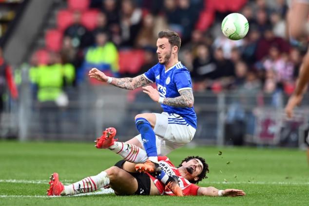 Leicester fight back against PSV to reach Conference League semis