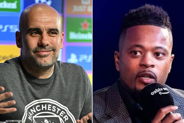 Pep hits back at Evra over recent City criticism