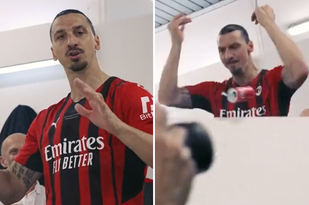 Ibrahimovic a table during spine-tingling speech after AC Milan Serie A [Video] :: Soccer TV
