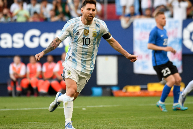 Messi matches Ronaldo's tally vs Estonia in a game