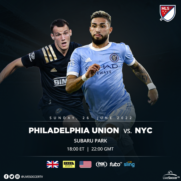 Philadelphia Union, New York City FC, Broadcast Listings, MLS