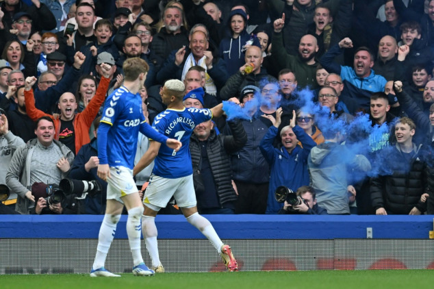 Tottenham forward Richarlison has been suspended for one match after he celebrated a goal for his old club Everton last season by throwing a smoke flare.