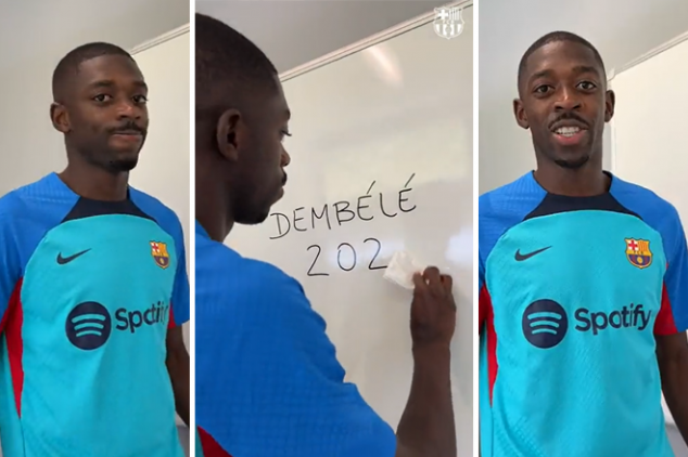 Barca trolled after announcing new Dembele deal