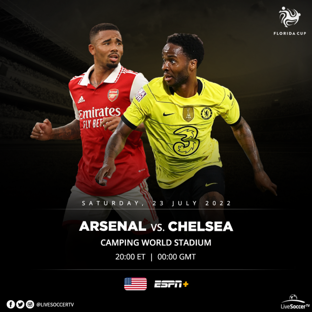 Arsenal, Chelsea, Florida Cup, Broadcast Listings