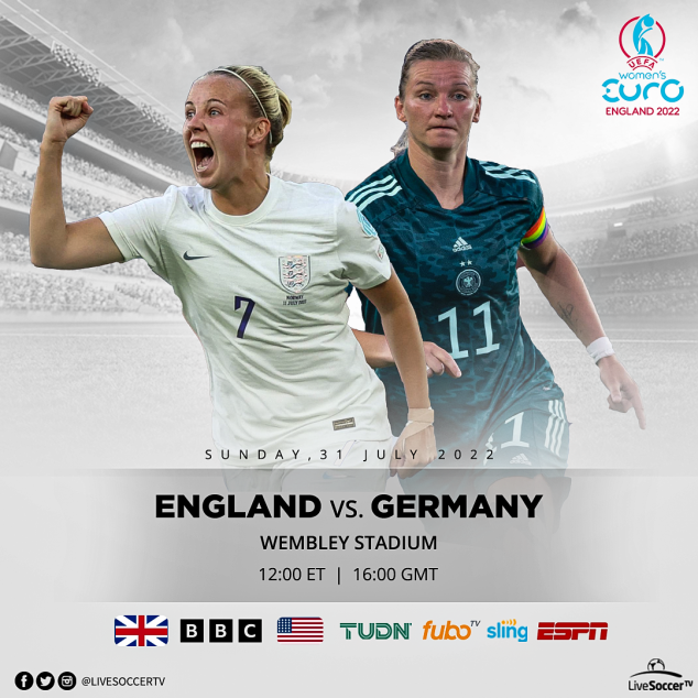 England, Germany, UEFA Women's Euro Final, Broadcast Listings