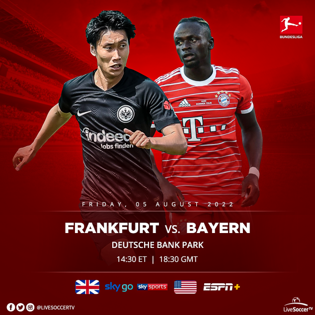 Eintracht Frankfurt, Bayern Munich, Bundesliga, Broadcast Listings