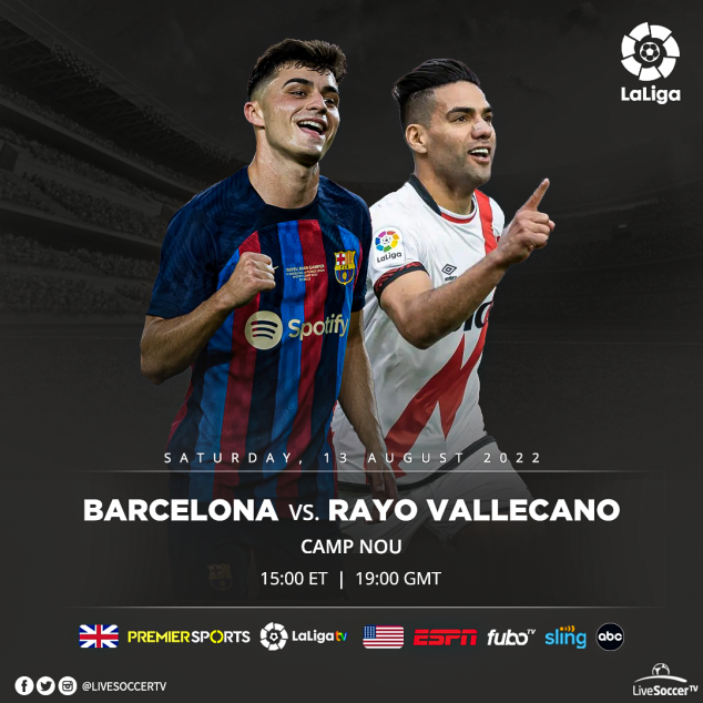 Barcelona, Rayo Vallecano, Broadcast Listings, La Liga