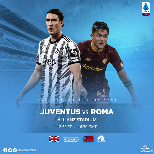 Juventus, Roma, Serie A, Broadcast Listings
