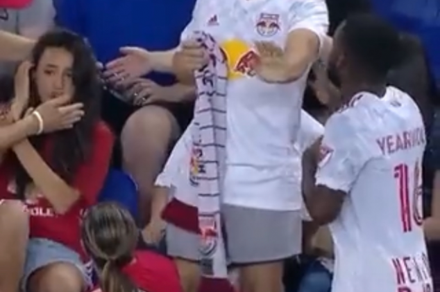 NYRB star sees red after injuring fans with kick