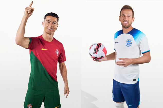 Portugal, England unveil unpopular World Cup kits