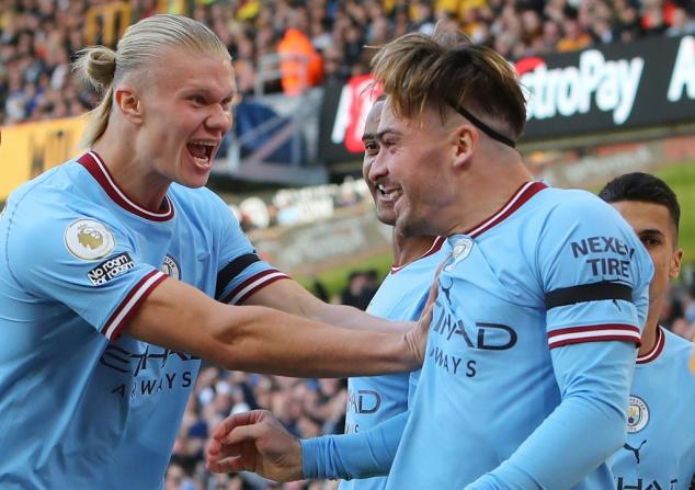 Man City go top as Grealish and Haaland star in win over Wolves