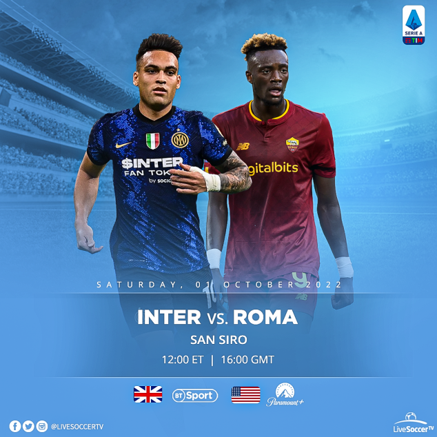 Inter Milan, Roma, Serie A, Broadcast Listings