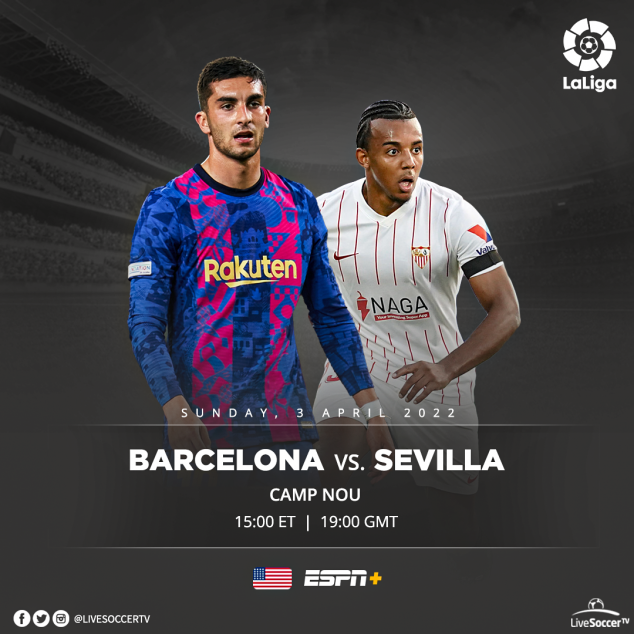 Barcelona, Sevilla, La Liga, Broadcast Listings