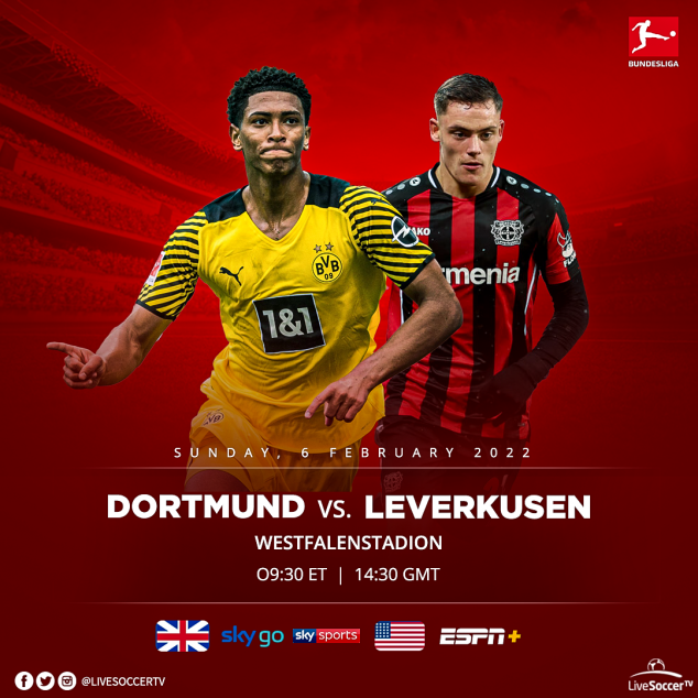 Dortmund, Bayer Leverkusen, Bundesliga, Broadcast Listings