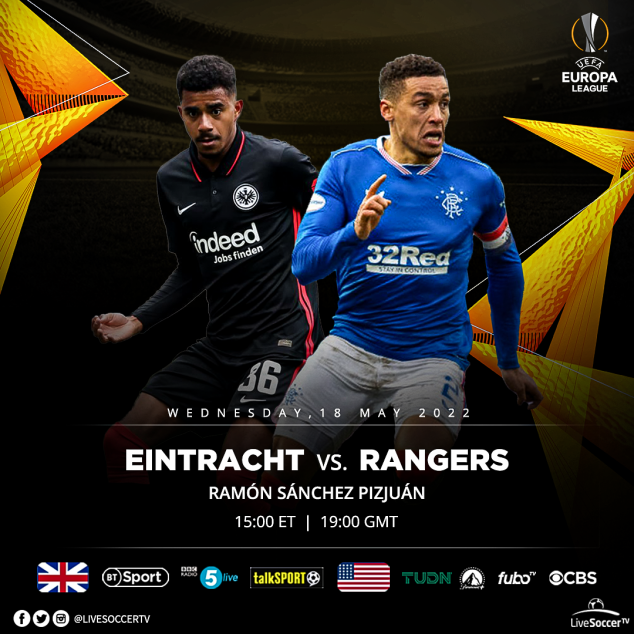 Eintracht Frankfurt, Rangers, UEFA Europa League Final, Broadcast Listings