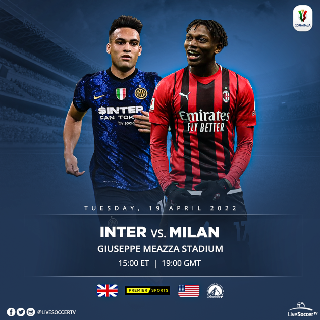 Inter Milan, AC Milan, Coppa Italia, Broadcast Listings