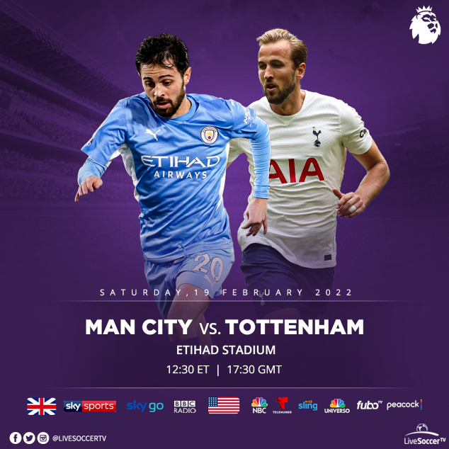 Manchester City, Tottenham, English Premier League, Broadcast Listings