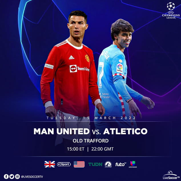 Manchester United, Atletico Madrid, UEFA Champions League, Broadcast Listings