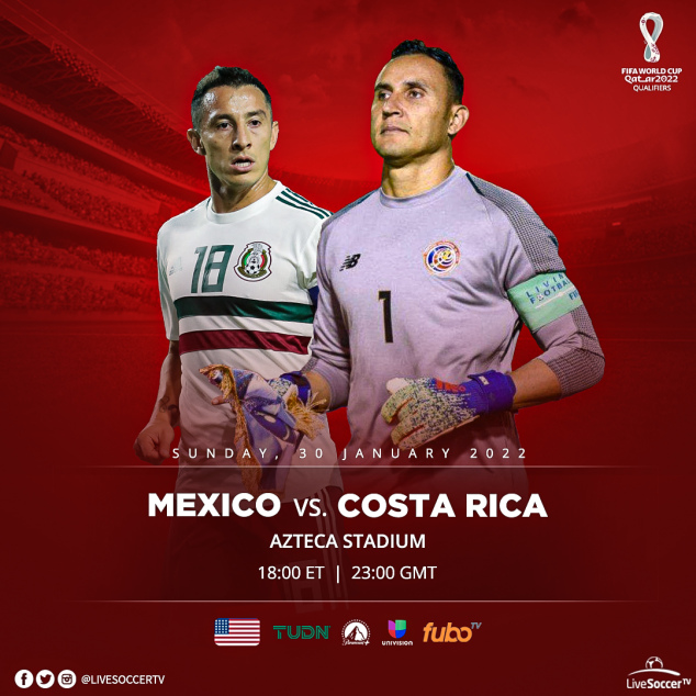 Mexico, Costa Rica, FIFA World Cup Qualifying, Broadcast Listings