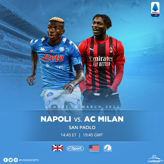 Napoli, AC  Milan, Broadcast Listings, Serie A