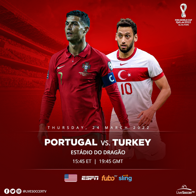 Portugal, Turkey, Broadcast Listings, FIFA World Cup Qualifying