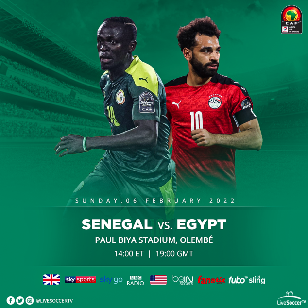 Senegal, Egypt, Africa Cup of Nations Final, Broadcast Listings