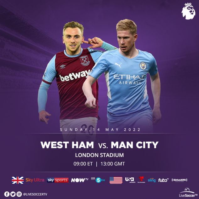West Ham, Manchester City, English Premier League, Broadcast Listings